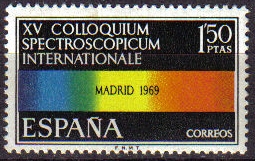 ESPAÑA 1969 1924 Sello Nuevo XV Colloquium Spectroscopicum Intenacionale Madrid c/charnela Espana Spain Espagne Spagna Spanje Spanien 